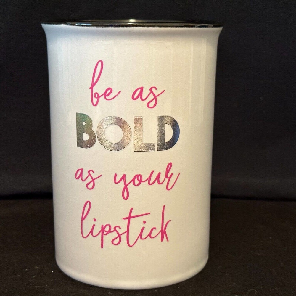 Tri-Coastal Design "Handleless Cup" Coffee Mug, "Be as Bold as your Lipstick"